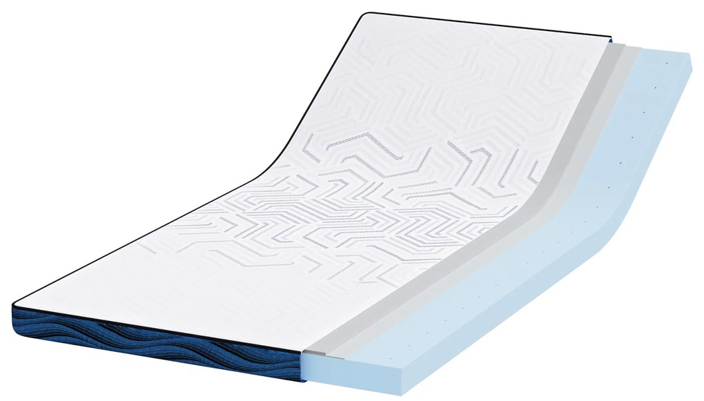 vidaXL Στρώματα Λευκό και Μπλε 90 x 200 cm