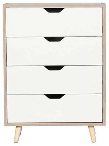 Συρταριέρα ALINA 4-Σ 56x29x77cm Sonoma/Άσπρη