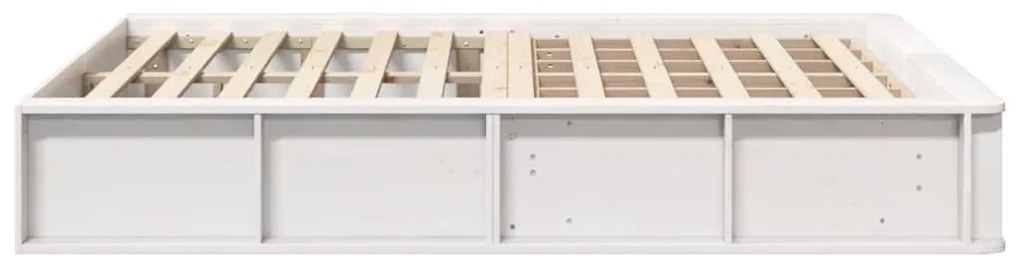 vidaXL Σκελετός Κρεβατιού Λευκό 210 x 118 x 30 εκ Στερεά ξυλεία πεύκου