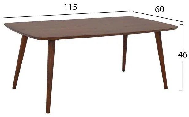 Τραπεζάκι σαλονιού PAVILION Καρυδί 115x60x46εκ. 115x60x46 εκ.