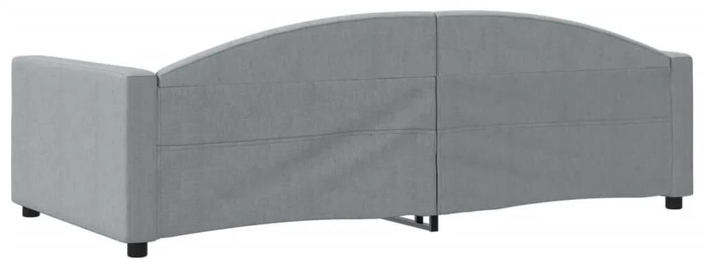 Καναπές Κρεβάτι Ανοιχτό Γκρι 100 x 200 εκ. Υφασμάτινος - Γκρι