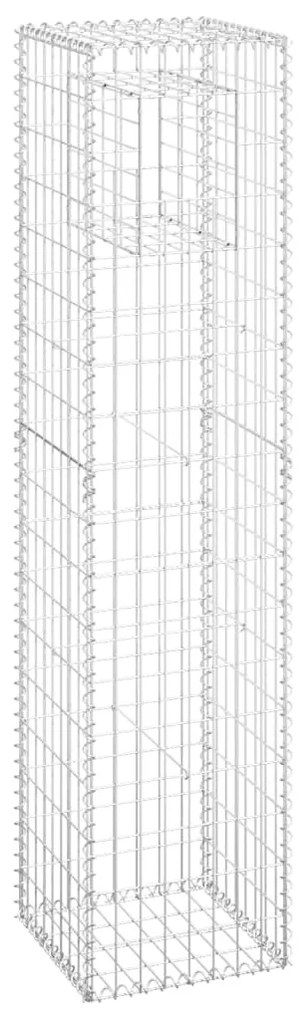 vidaXL Συρματοκιβώτια Στύλοι 2 τεμ. 40 x 40 x 180 εκ. Σιδερένιοι