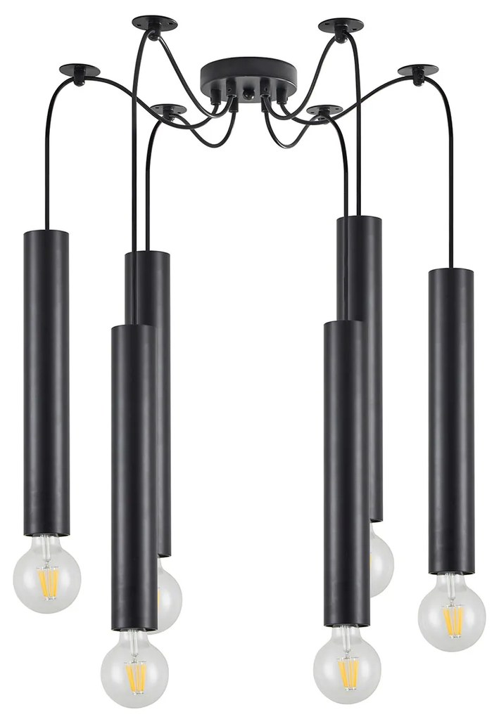 Φωτιστικό Οροφής Πολύφωτο Homelighting Adept Tube 77-8669 Black
