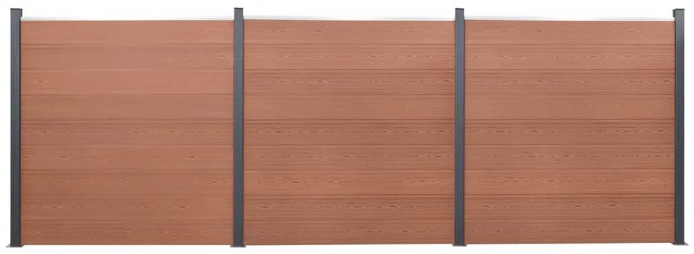 vidaXL Σετ Πάνελ Περίφραξης Καφέ 526x186 εκ. από WPC