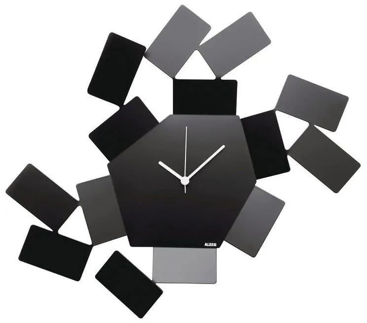 Ρολόι Τοίχου The Scirocco Room MT19 B 46x33,50 Μεταλλικό Black με Δώρο 2 Δαχτυλίδια Πετσέτας Alessi Μέταλλο