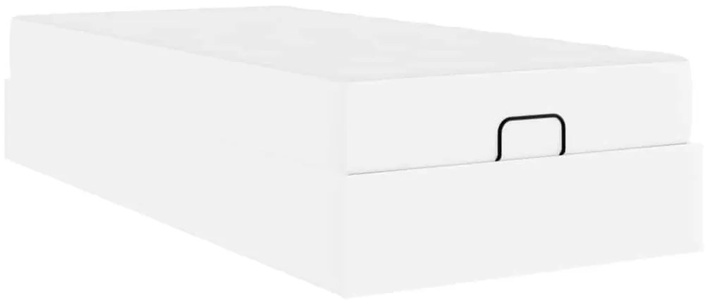 vidaXL Σκελετός κρεβατιού με στρώμα με στρώμα 2 pcs Λευκό PVC