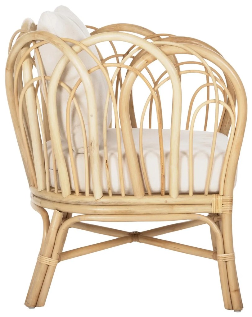 ΠΟΛΥΘΡΟΝΑ ESTOR  RATTAN ΣΕ ΦΥΣΙΚΟ-ΛΕΥΚΟ ΜΑΞΙΛΑΡΙ 78x75x92Υ εκ.