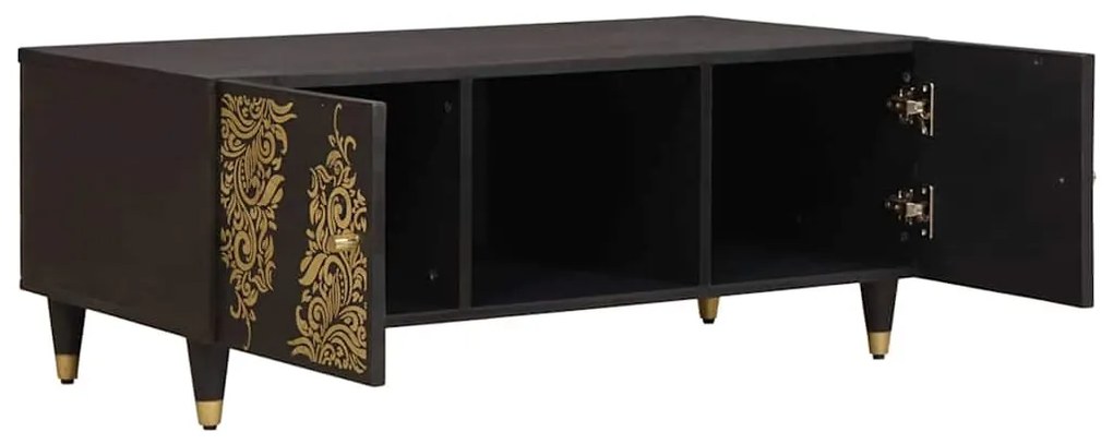 vidaXL Τραπεζάκι σαλονιού Μαύρο 100 x 54 x 40 εκ Στερεό ξύλο μάνγκο