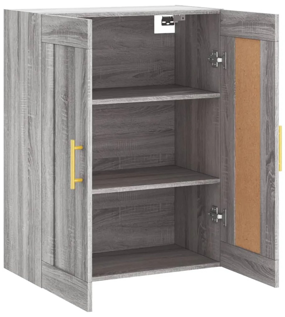 vidaXL Ντουλάπι Επιτοίχιο Γκρι Sonoma 69,5 x 34 x 90 εκ. Επεξεργ. Ξύλο