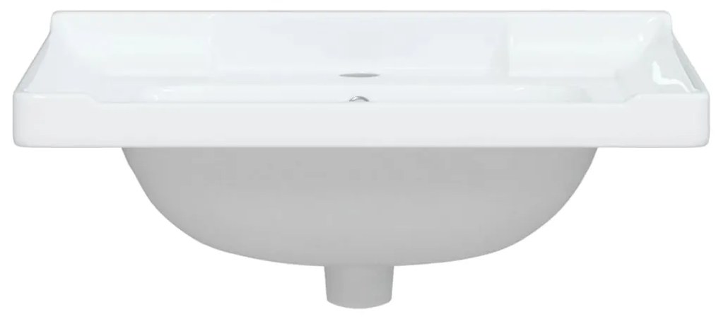 vidaXL Νιπτήρας Μπάνιου Ορθογώνιος Λευκός 61 x 48 x 23 εκ. Κεραμικός