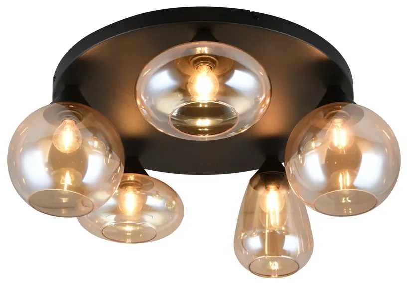 Φωτιστικό Οροφής Trio Lighting LUMINA 617030513 Μαύρο Ματ (Black Mat)