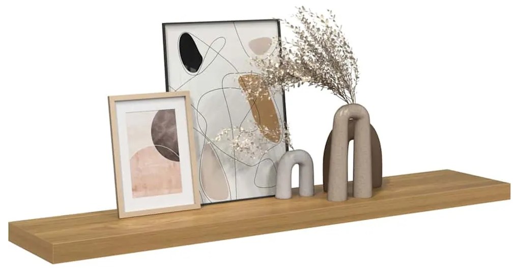 vidaXL Ράφι Τοίχου Επιτοίχιο Καφέ 120 x 23,5 x 4 εκ Επεξεργασμένο ξύλο