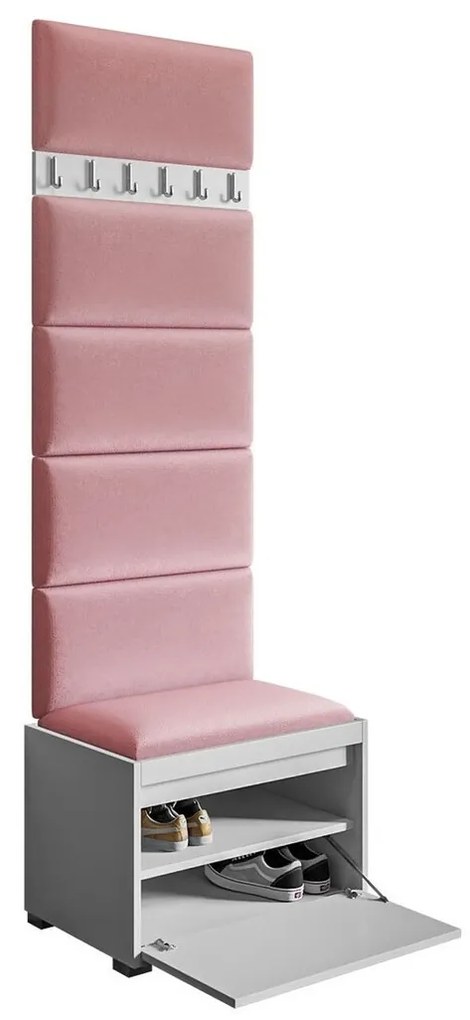 Σετ διαδρόμου Trenton 129, 207x65x34cm, 22 kg, Ταπισερί, Πλαστικοποιημένη μοριοσανίδα, Εντοιχισμένη, Τοίχου | Epipla1.gr