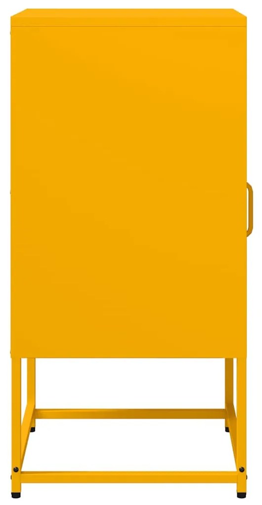 Κομοδίνο ντουλάπι μουστάρδας κίτρινο 36x39x78 cm - Κίτρινο