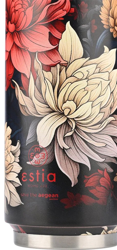 ESTIA ΘΕΡΜΟΣ TRAVEL CUP SAVE THE AEGEAN 500ml MIDNIGHT BLOSSOM