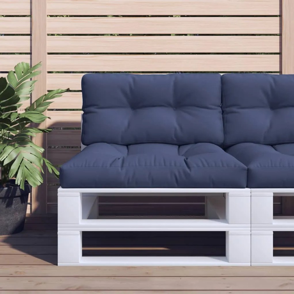 Μαξιλάρι Παλέτας Σετ Ναυτικό Μπλε 70 x 40 x 12 εκ. Υφασμάτινο