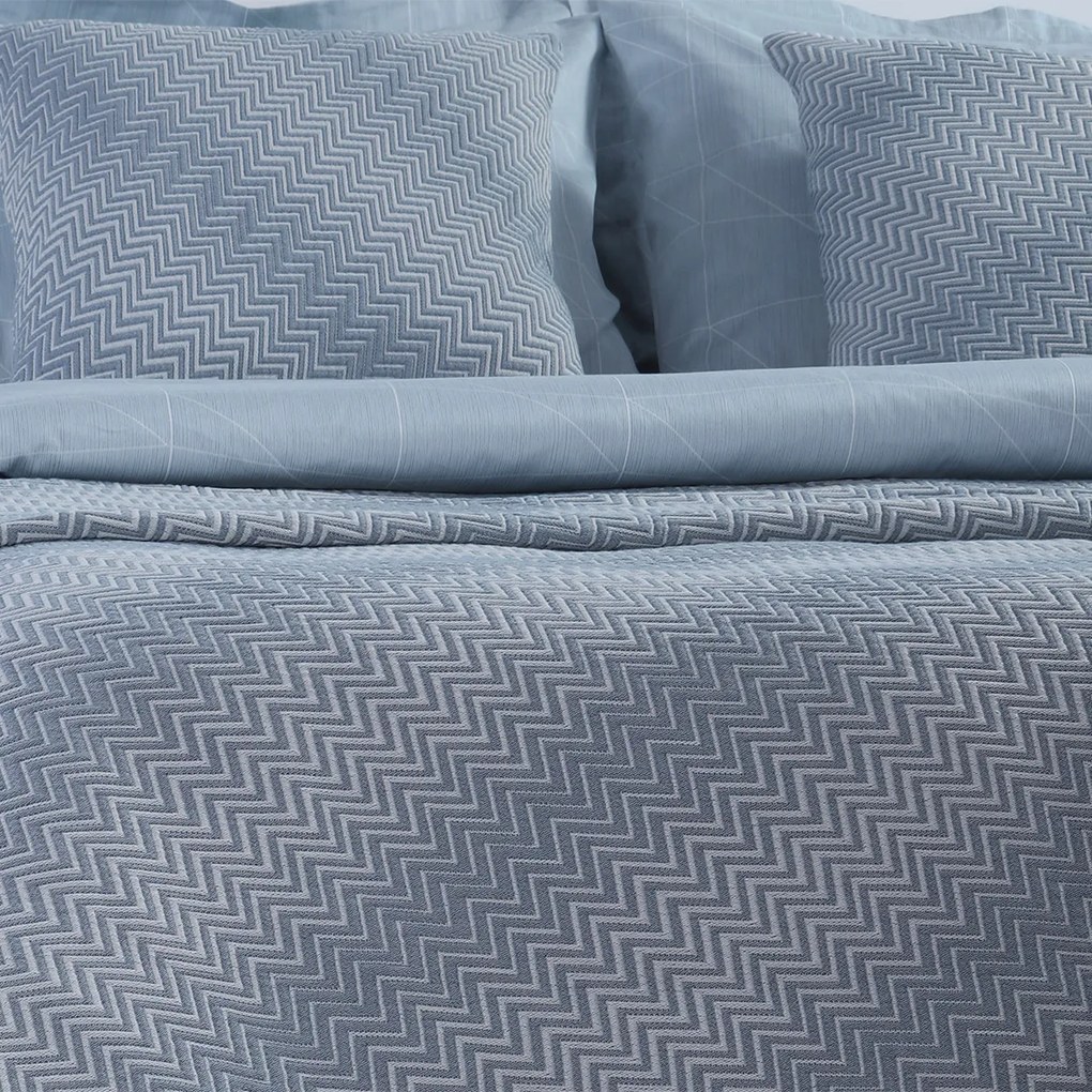 Κουβερτόριο Υπέρδιπλο (230x250) Ματλασέ Nef-Nef Homeware Chevie Blue