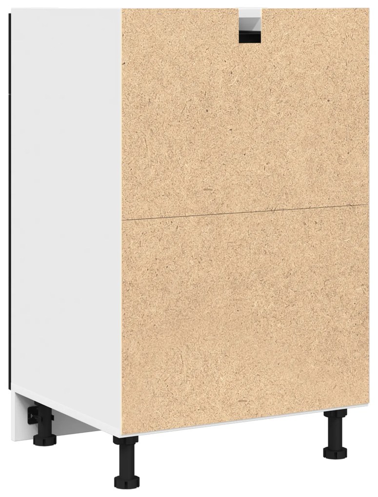 vidaXL Μαύρο Δρυς Ντουλάπι - 50x46x81.5 εκ, φτιαγμένο από επεξεργασμένο ξύλο.