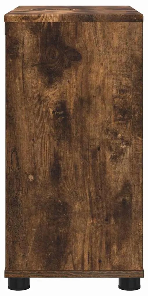 vidaXL Ντουλάπα νιπτήρα μπάνιου με ράφι Καπνιστό Δρύς 60 x 30 x 60 cm