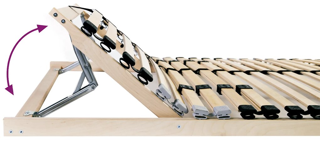 vidaXL Βάση κρεβατιού με λάμες Καστανό 80 x 190 cm Ξύλο και Μέταλλο