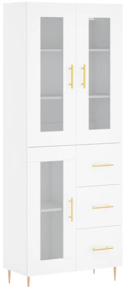 vidaXL Ντουλάπι Λευκό 69,5x34x180 εκ. από Επεξεργασμένο Ξύλο