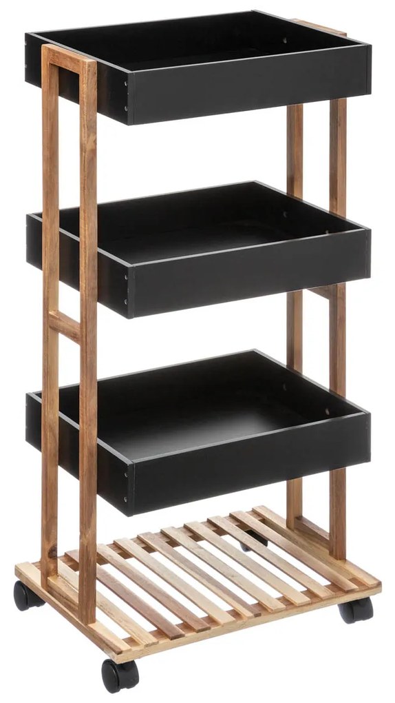 Τρόλεϊ/Ραφιέρα 4 Θέσεων (40x30x88) F-V Natureo Black 160850A