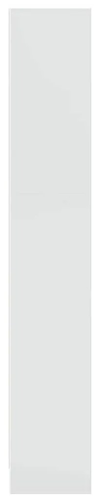vidaXL Βιβλιοθήκη Γυαλιστερό Λευκό 40x24x143 εκ. Επεξεργασμένο Ξύλο