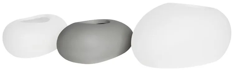 FLOWER POT-ROCK 50x32x19cm, Cement Απόχρωση White  50x32x19cm [-Άσπρο-] [-Artificial Cement (Recyclable)-] Ε6320,Β1