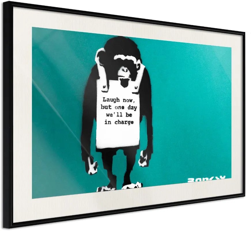 Αφίσα - Banksy: Laugh Now - 30x20 - Μαύρο - Με πασπαρτού