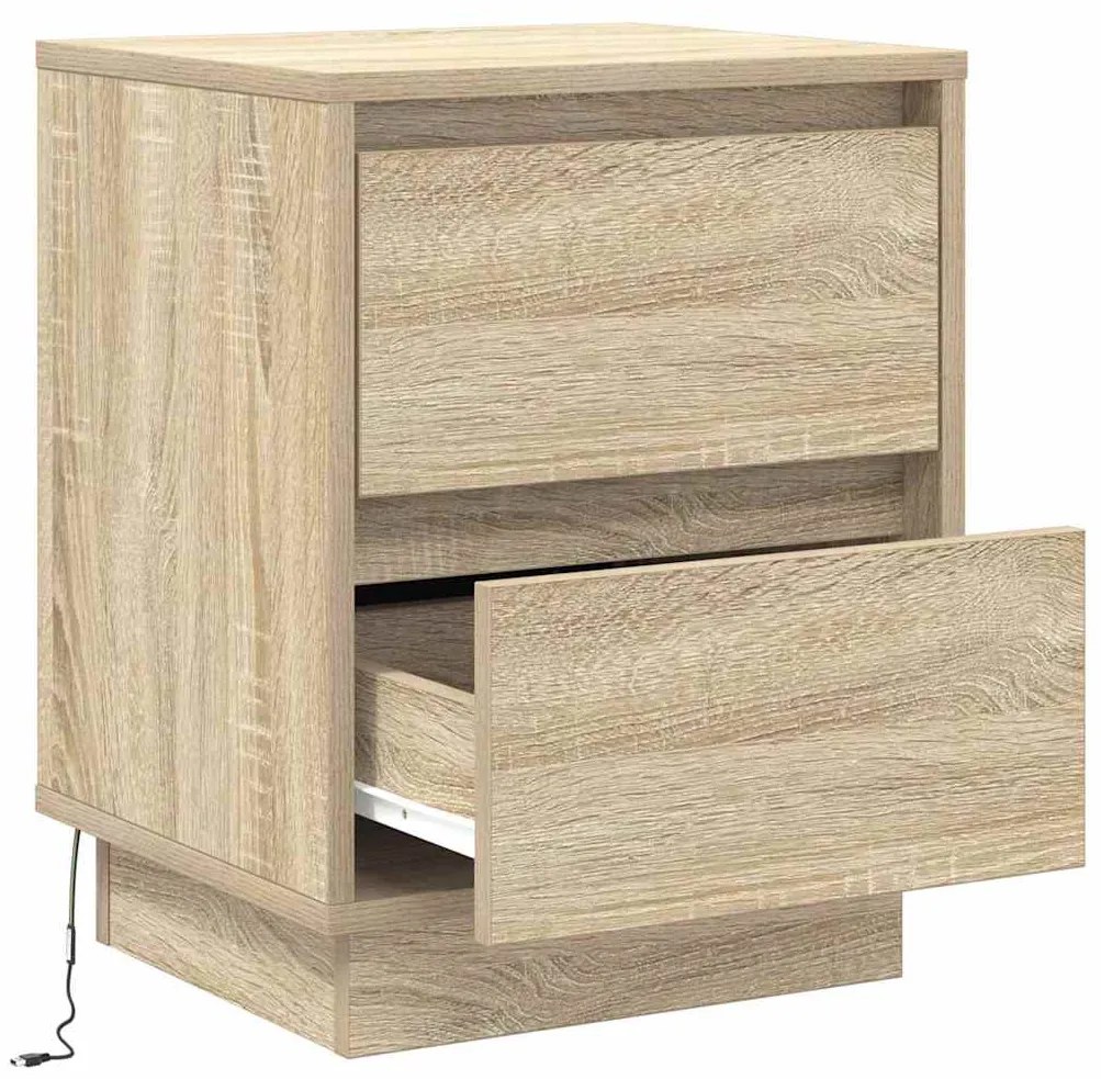 vidaXL Κομοδίνο με Sonoma Δρυς 39 x 34.5 x 50 εκ. Επεξεργασμένο ξύλο