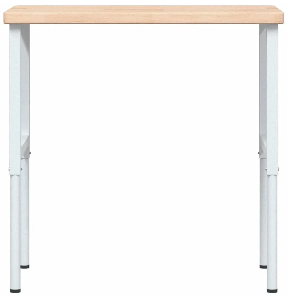 vidaXL Πάγκος Εργασίας Ορθογώνιος 100x60x(73-99,5) εκ Μασίφ Ξύλο Δρυός