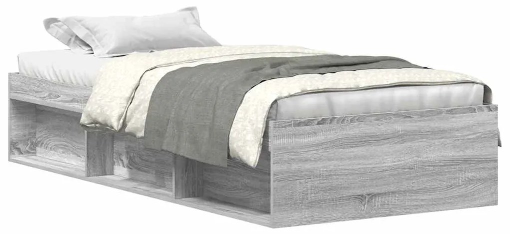 vidaXL Πλαίσιο Κρεβατιού Γκρι Sonoma 100x200 εκ.