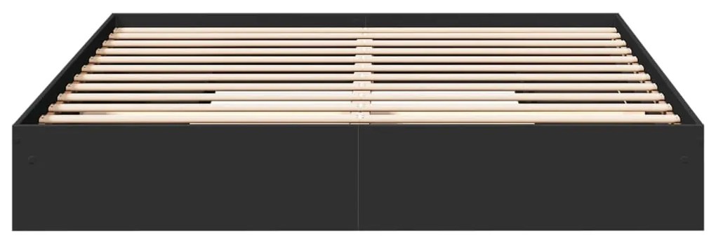 vidaXL Πλαίσιο Κρεβατιού με Συρτάρια Μαύρο 180x200 εκ Επεξεργ. Ξύλο