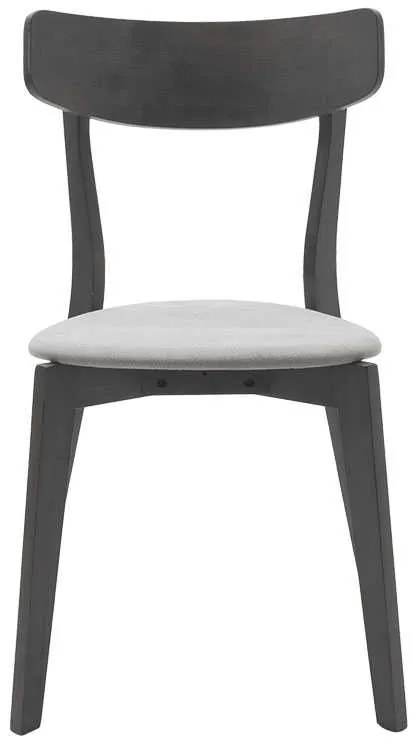 Καρέκλα Toto pakoworld ξύλο rubber wood rustic grey-ύφασμα γκρι