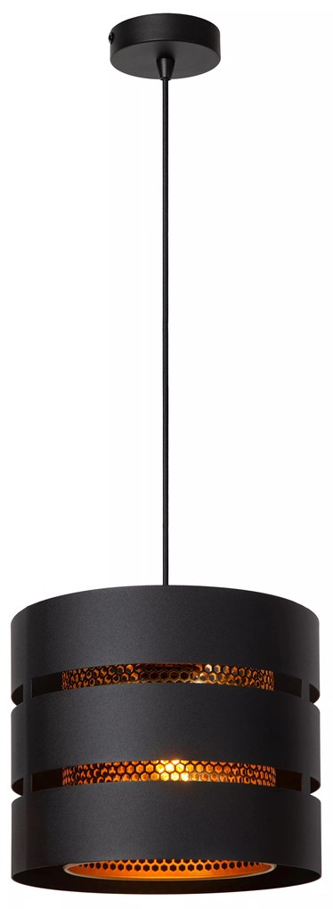 Φωτιστικό Κρεμαστό Lucide 21433-01-30 ROSAS Μαύρο Ματ (Black Mat)|Χρυσό Χρώμα (Gold Coloured)