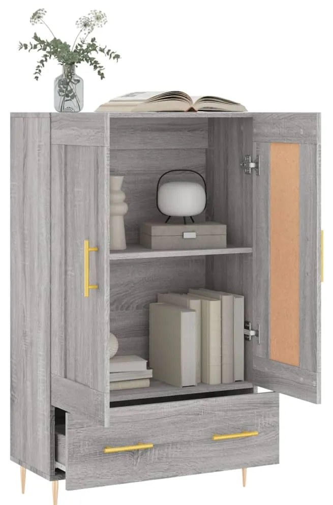 vidaXL Ντουλάπα Γκρι Sonoma 69,5 x 31 x 115 εκ. από Επεξεργασμένο Ξύλο