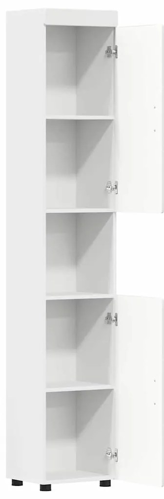 vidaXL Ντουλάπι Μπάνιου με αποθήκευση TULUM Λευκό 37 x 31.5 x 203 εκ