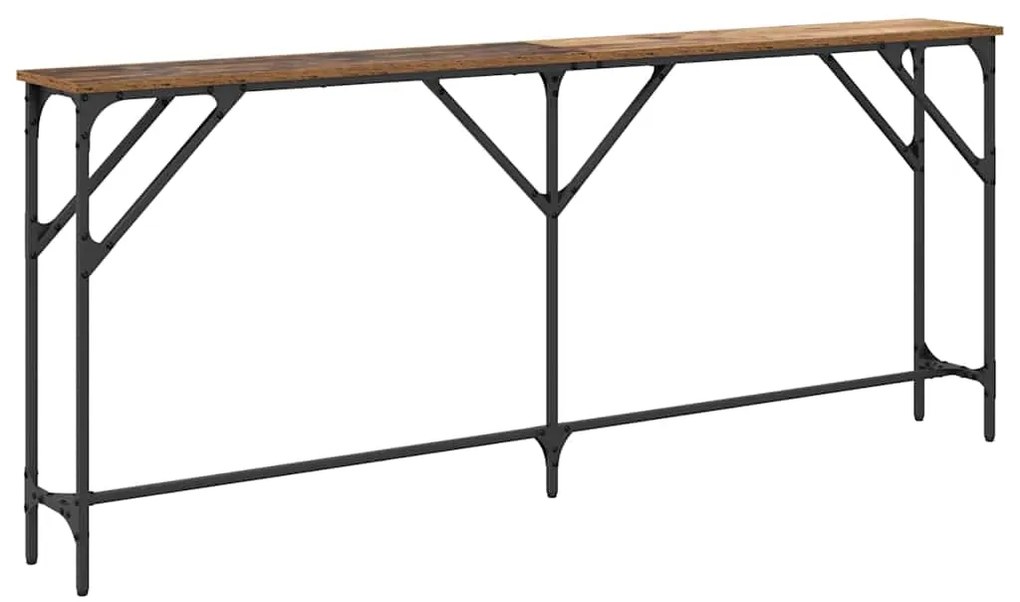 vidaXL Τραπέζι κονσόλας Παλιό Ξύλο 180 x 23 x 75 cm