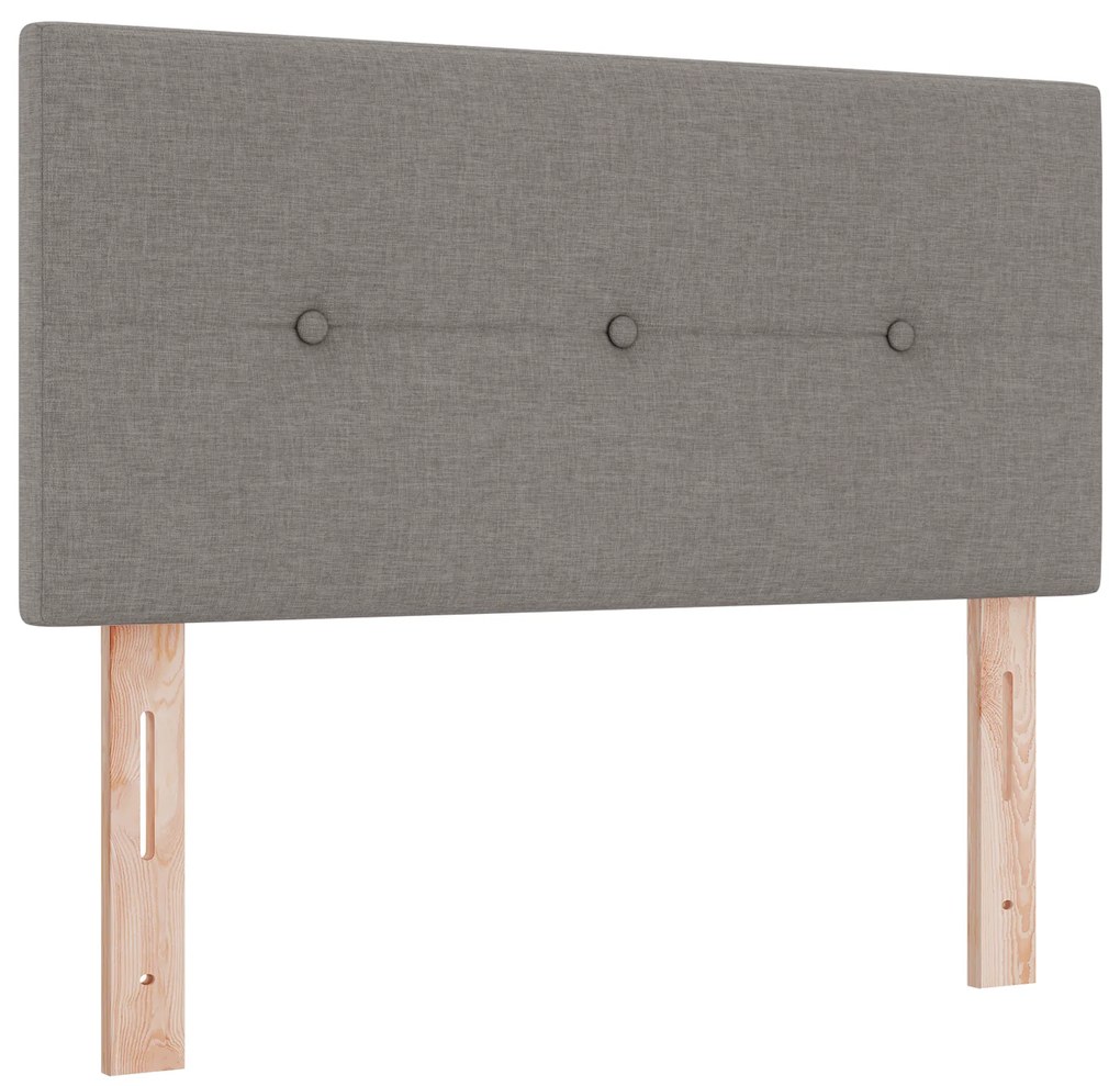 vidaXL Κρεβάτι Box Spring με στρώμα - Taupe, 80x200 cm, Υφασμάτινο
