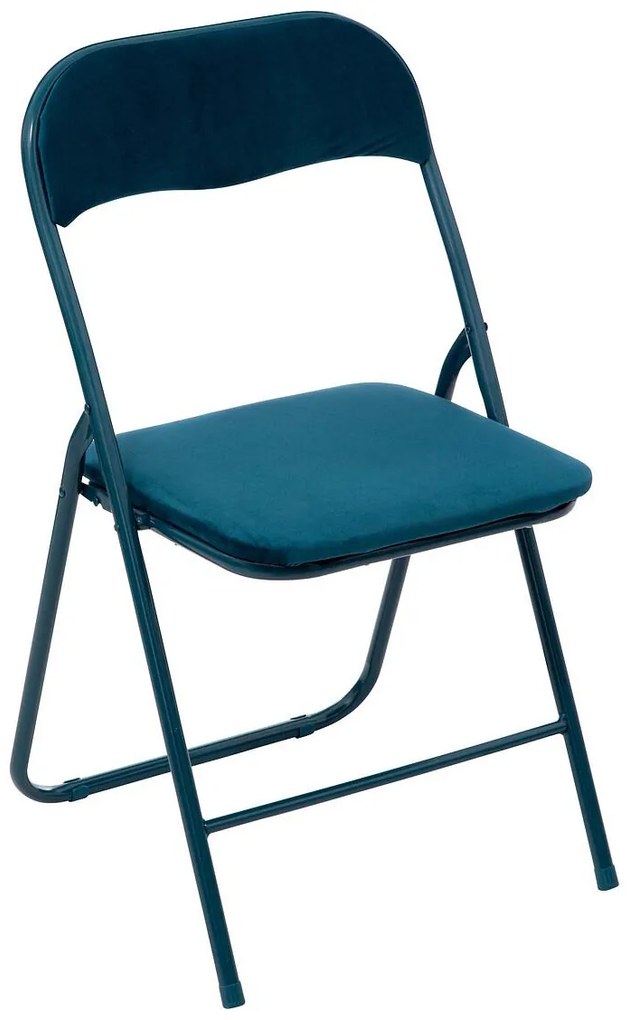 Πτυσσόμενη Καρέκλα Κουζίνας (44x45x79) F-V Velours Bleu 164715D