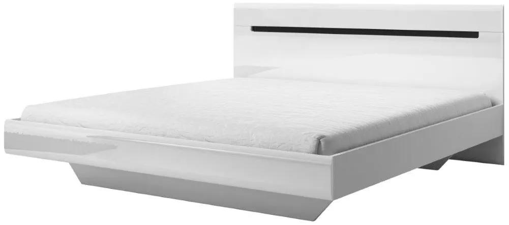 Κρεβάτι Columbia-Λευκό - Μαύρο-180 x 200