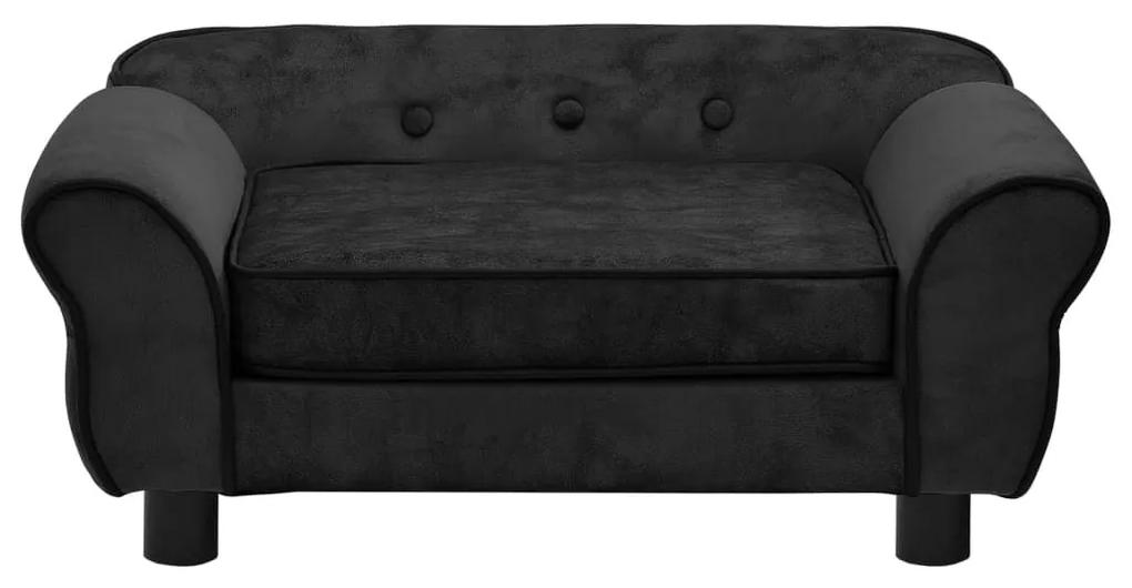Καναπές - Κρεβάτι Σκύλου Μαύρος 72 x 45 x 30 εκ. Βελουτέ - Μαύρο