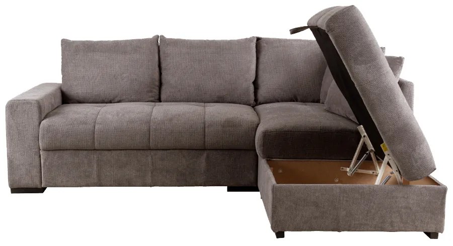 BILL ΚΑΝΑΠΕΣ ΚΡΕΒΑΤΙ ΓΩΝΙΑ ΔΕΞΙΑ TAUPE 241x173x94 - 70-0412