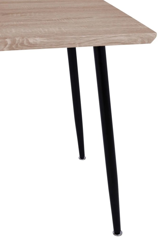 Τραπέζι Τραπεζαρίας PALOMA 120 Sonoma με Μαύρα πόδια 120x70x76,5 εκ. 120x70x76.5 εκ.