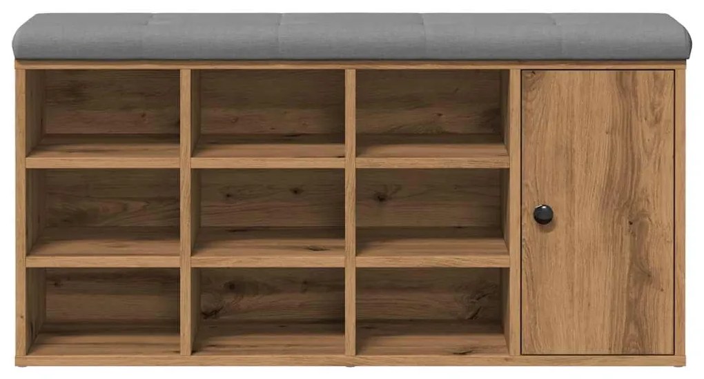 vidaXL Πάγκος παπουτσιών  Artisan Oak 102x32x50 cm Κατασκευασμένο ξύλο