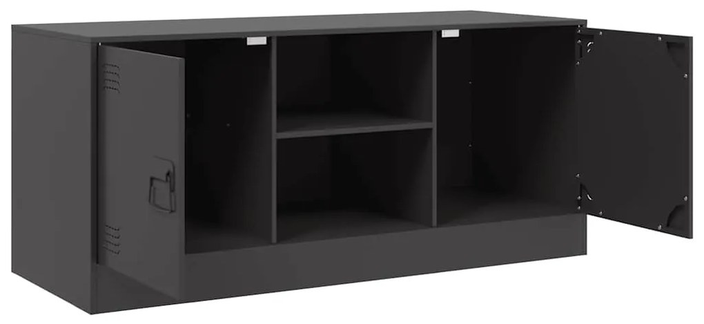 vidaXL Έπιπλο Τηλεόρασης Μαύρο 99x39x44 εκ. από Ατσάλι