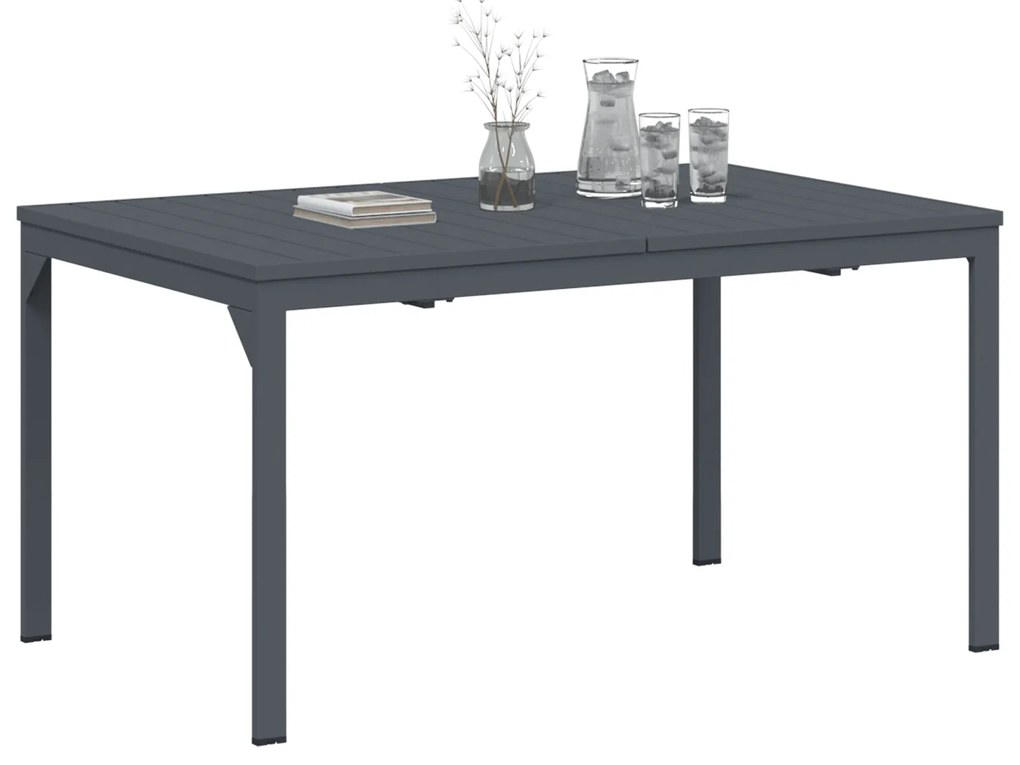 vidaXL Τραπέζι Επέκτασης 2 pcs Ανθρακί 210 x 90 x 73 εκ Ατσάλι