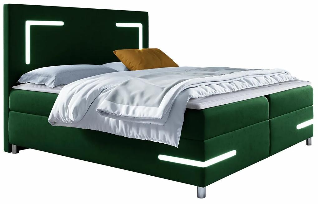Κρεβάτι continental Baltimore 173, Continental, Μονόκλινο, Πράσινο, 120x200, Ταπισερί, Τάβλες για Κρεβάτι, 120x212x120cm, 105 kg, Στρώμα: Ναι