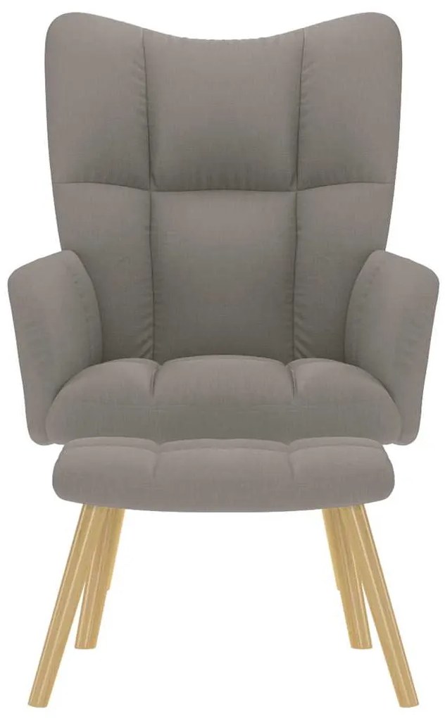 vidaXL Πολυθρόνα Relax Taupe Υφασμάτινη με Υποπόδιο