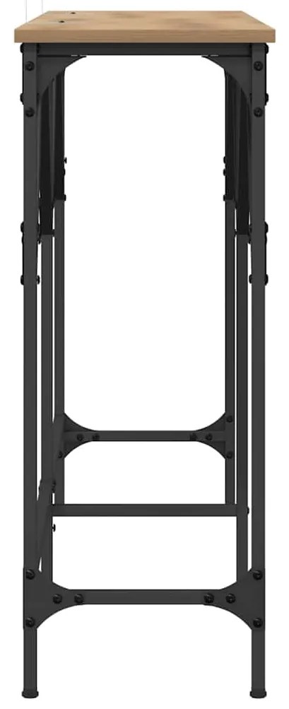 vidaXL Τραπέζι κονσόλας artisan δρυς 140 x 29 x 75 εκ